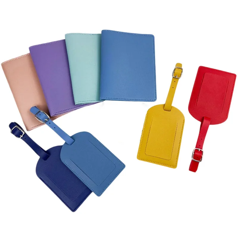 Deluxe Travel Passport Cover & Luggage Tag Set – Elegant Accessories for Weddings, Parties, and Business Gifts