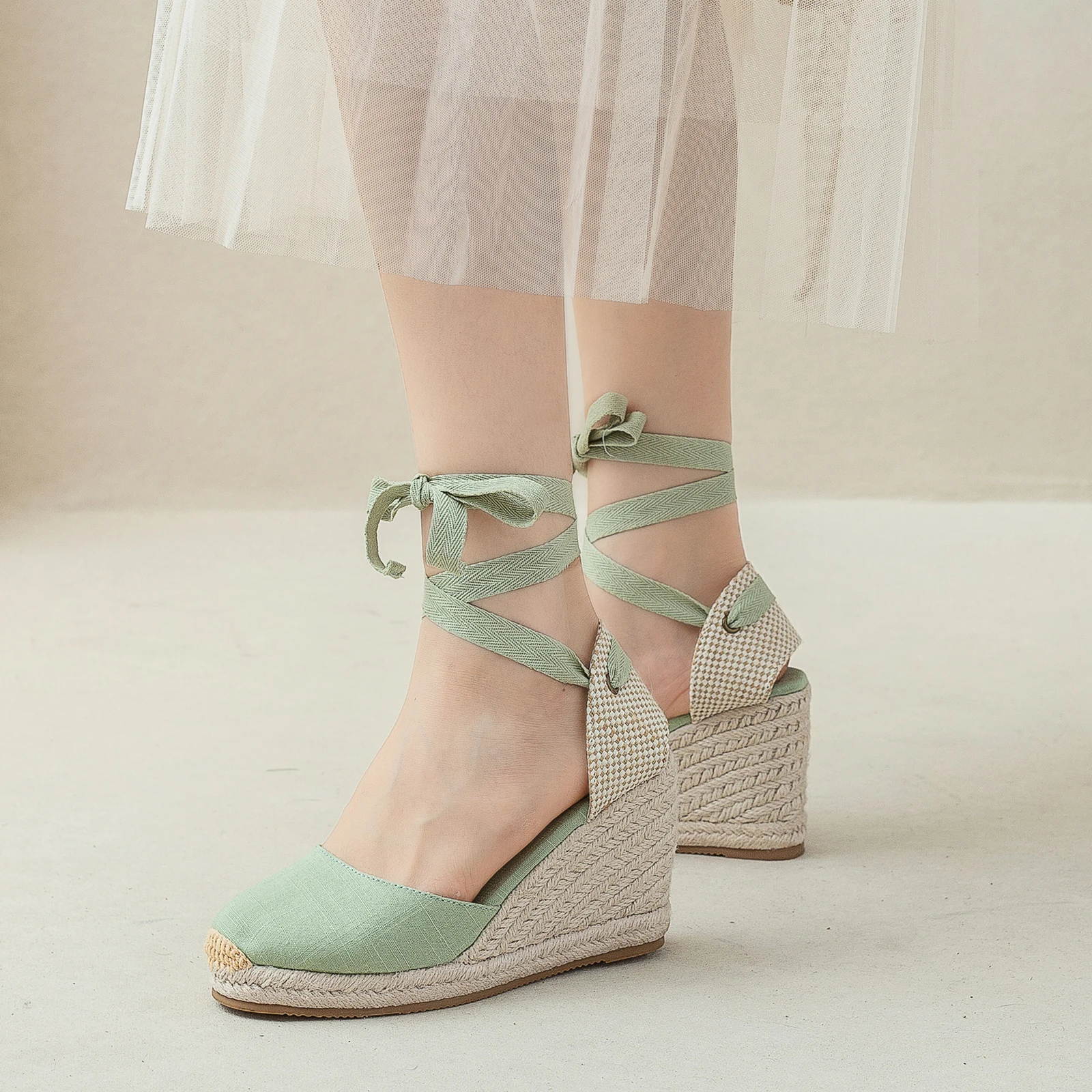 Women's Espadrille Ankle Strap Wedge Shoes