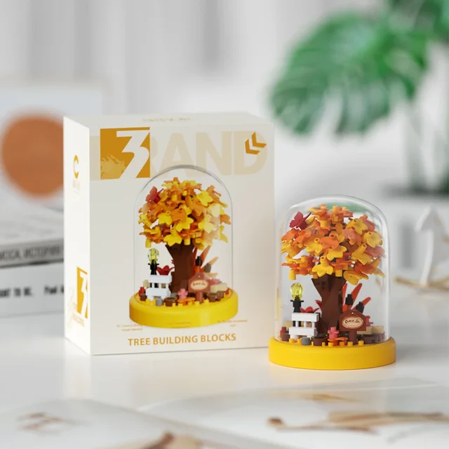 Mini Cherry Blossom Tree House Building Blocks - Sakura Bonsai DIY Toy, Educational Gift for Kids & Mother's Day 1