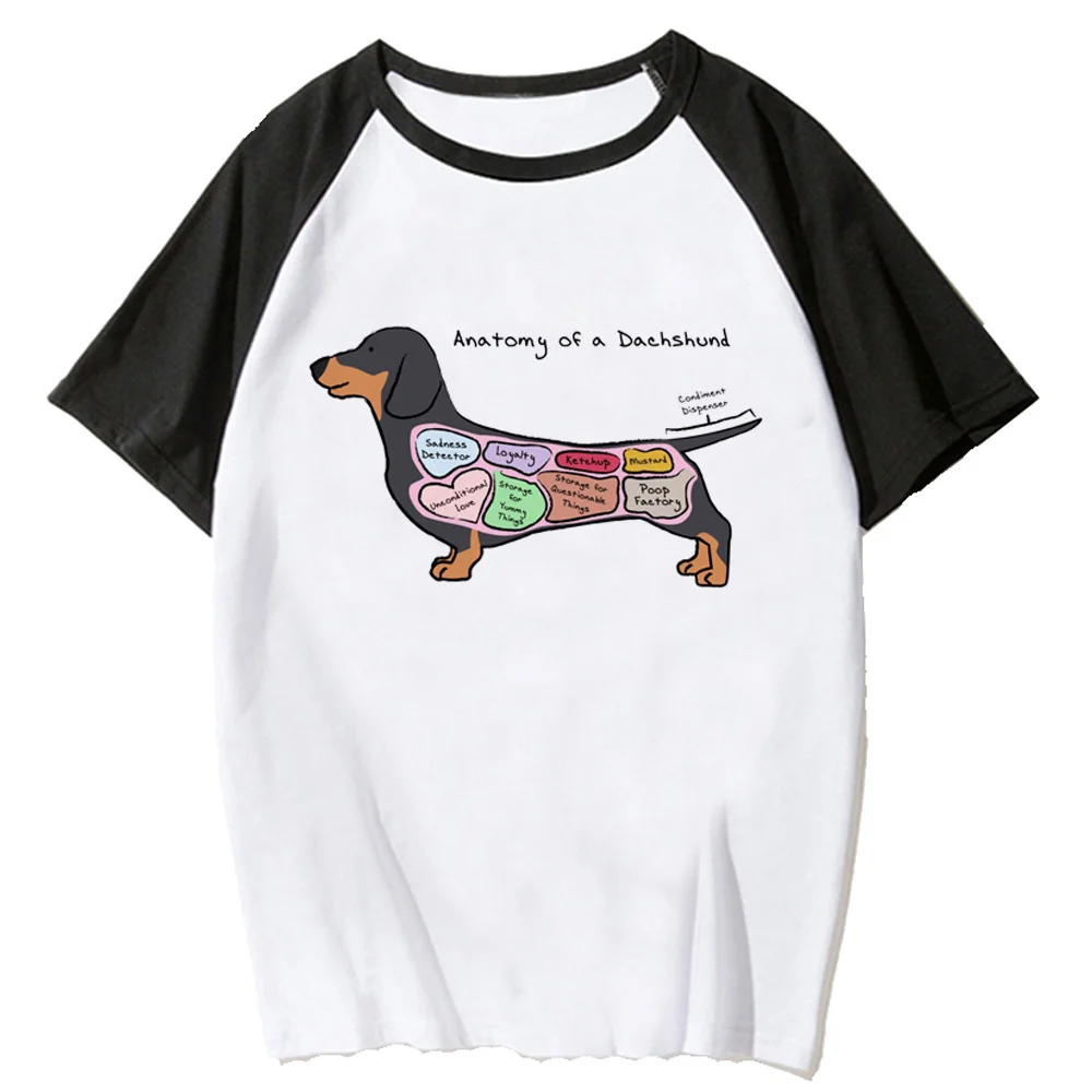 

Dachshund t-shirts women streetwear manga anime top female 2000s designer y2k clothes