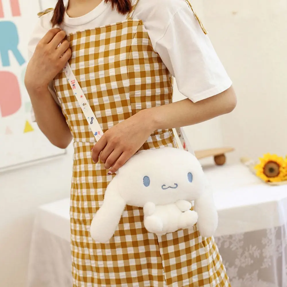 

Cinnamoroll Cartoon Plush Bag Crossbody Bag Sanrio Anime Cartoon Series Soft Plush Doll Messenger Bag Girl Birthday Xmas Gift