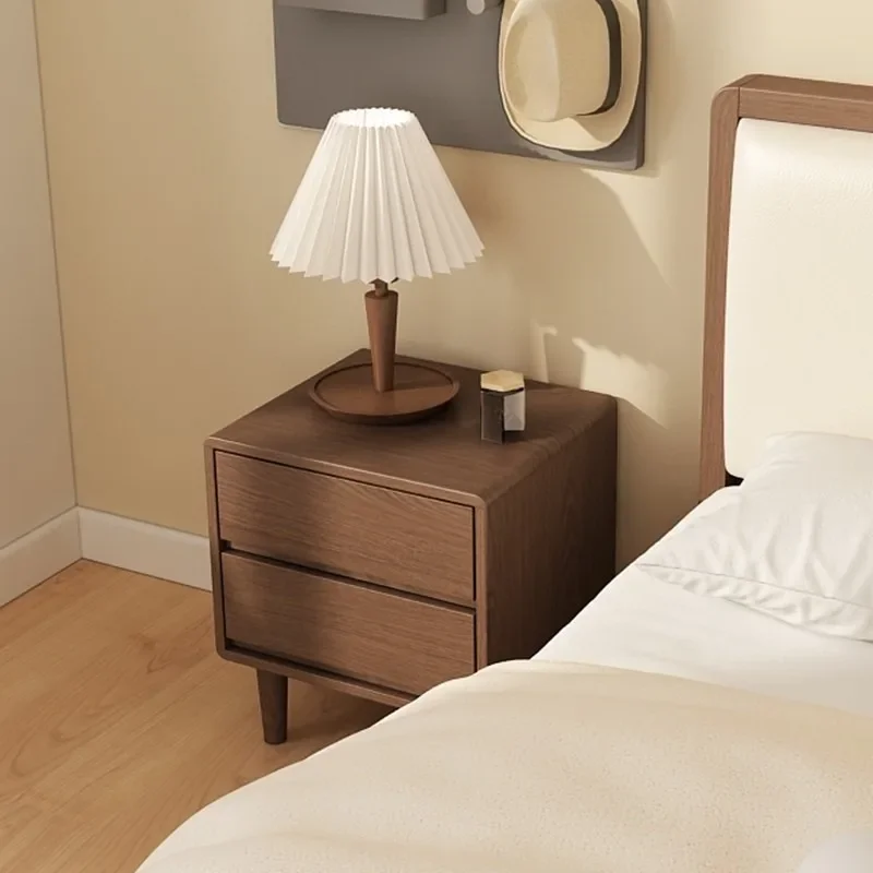 Pure Solid Wood Bedside Table Simple Modern Bedroom Locker Household Small Bedside Storage Cabinet
