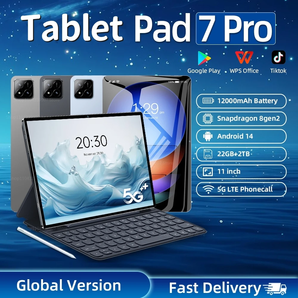 XIAOMI Tablette Xiaomi Pad 7 Pro 8 Go/256 Go 12,1 pouces, taille unique