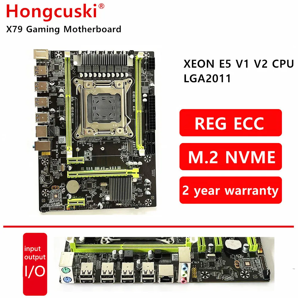 

X79 PRO Motherboard M.2 NVME SSD LGA 2011 CPU Support Xeon E5 V1 V2 2670 2680 Processor DDR3 32G ECC Or NON ECC RAM Memory NGFF