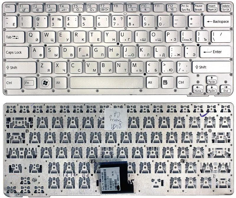 Клавиатура для Sony Vaio VPC-SA3Z9R/T серебристая | Компьютеры и офис