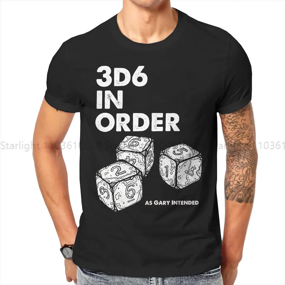 

3D6 в заказе, как Гари, Мужская футболка, женская футболка с круглым вырезом, футболка, юмор, идея подарка