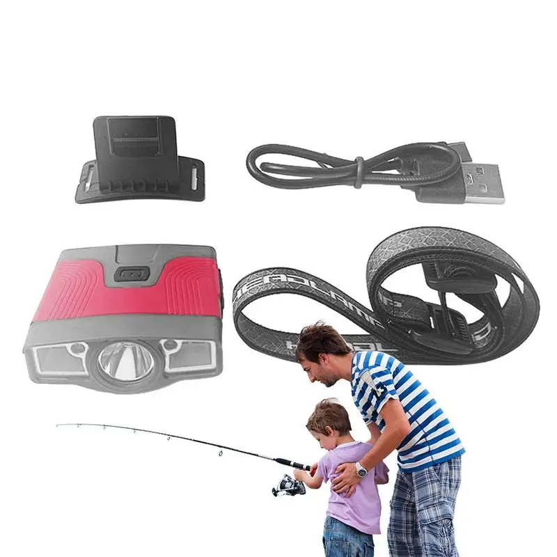 

Hardhat Headlamp Clips Ultra Bright Head Lamp With Clips Lightweight Mini Hat Light Hands Free Rechargeable Cap Lights For