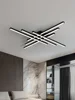 Lampadario nero quadrato lampade da camera da letto lampada da soggiorno lampada da soffitto a led Lampada da soffitto a led creativa minimalista nordica luci di striscia 1