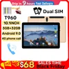 Type-C 3GB RAM+32GB ROM 10.1''  T960 Android 9.0 Tablet PC 4G Phone Call MTK9863 Dual SIM Card Slot Dual Camera Quad Core 2