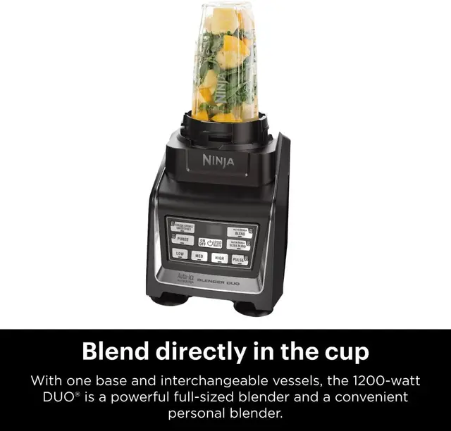 Bl642 Nutri Personal & Countertop Blender With 1200W Auto-Iq Base, 72 Oz. Pitcher, And 18, 24, & 32 Oz. To-Go Cups With Spout 2