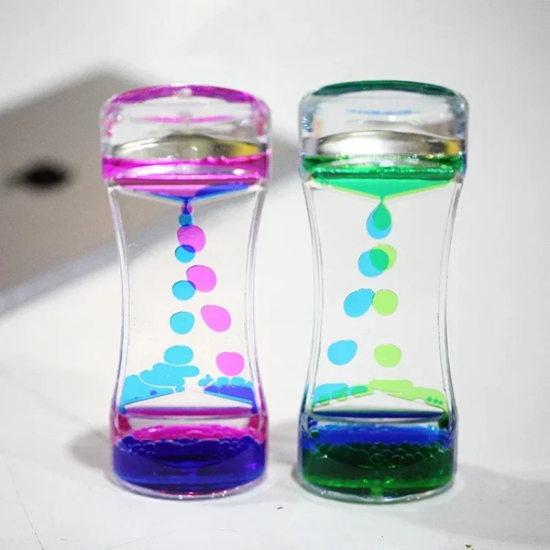 Hourglasses Timer Movement Sensory Toy Stress Relief Office Desktop Ornament Liquid Motion Bubbler 1pc for sand timer,liquid hourglass timer,colored hourglass