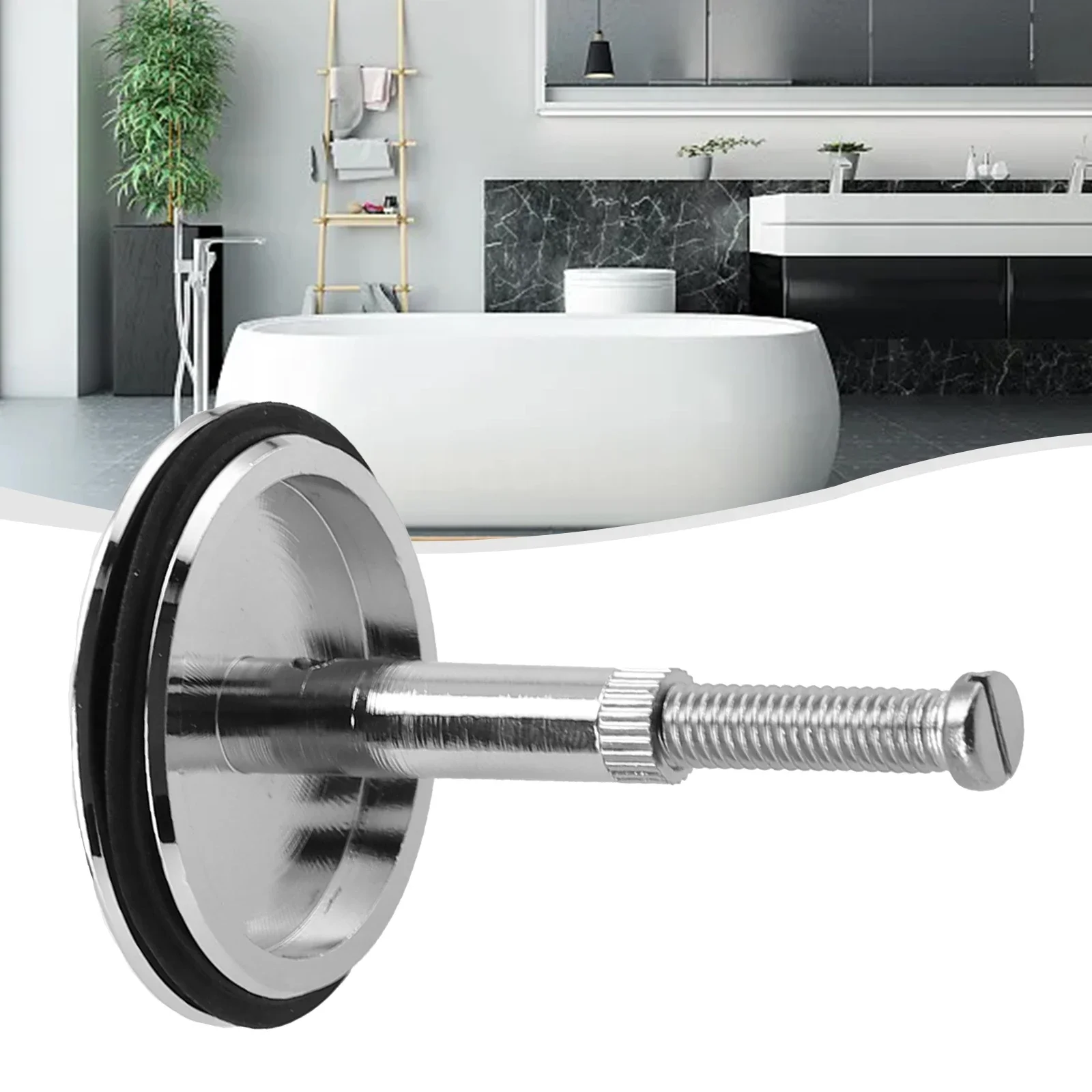 43mm Bathtub Plug Adjustable Bath Pop Up Waste Stopper Plug Only Flat Seal Brass Bathroom Tub Drain Drainer Strainer Accessories 3