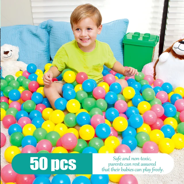 Colorful Baby Plastic Balls Water Pool Ocean Wave Balls Kids Swim Pit With Basketball Hoop Play House Outdoor Tents Toys Props 2
