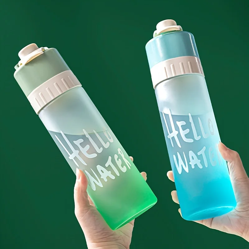 Spray Fog Water Bottle Large Capacity Male And Female Sports Food Grade Students Cool Down Portable Canteen Spray Cup