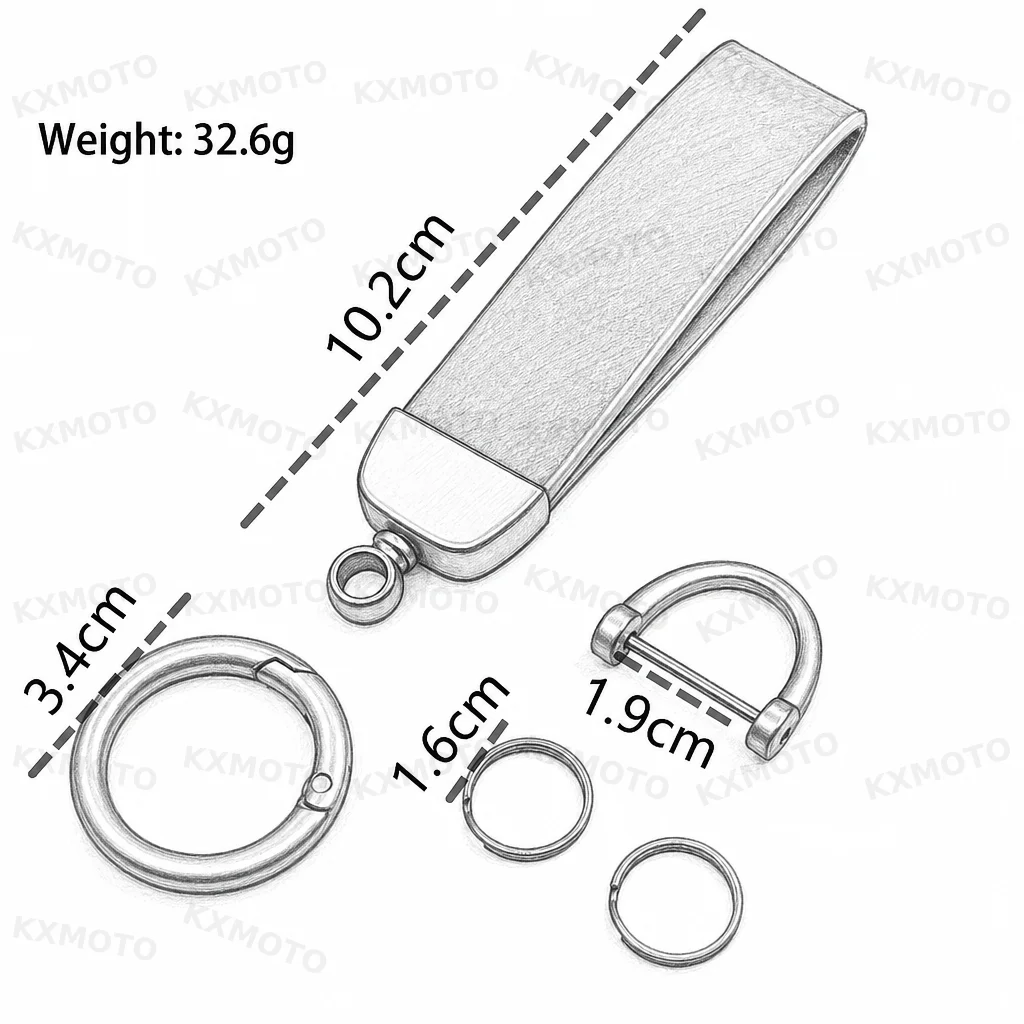 Luxury PU Leather Motorcycle Keychain