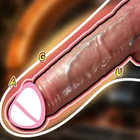 2-in-1 Super Realistischer Dildo Penis Schiebe Vorhaut Ejakulation Big Dick Penetration Anal Weibliche Masturbation Sexy Erwachsene Sex spielzeug but pluk dick sexy adult female sexy toi for men sexy shoppings sex toys 6