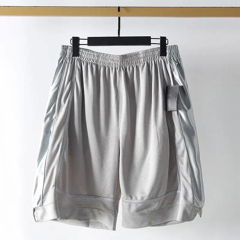 Glossy Sports Basketball Men's Shorts Outdoor Fitness Pockets Male Plus Size Casual Bottoms