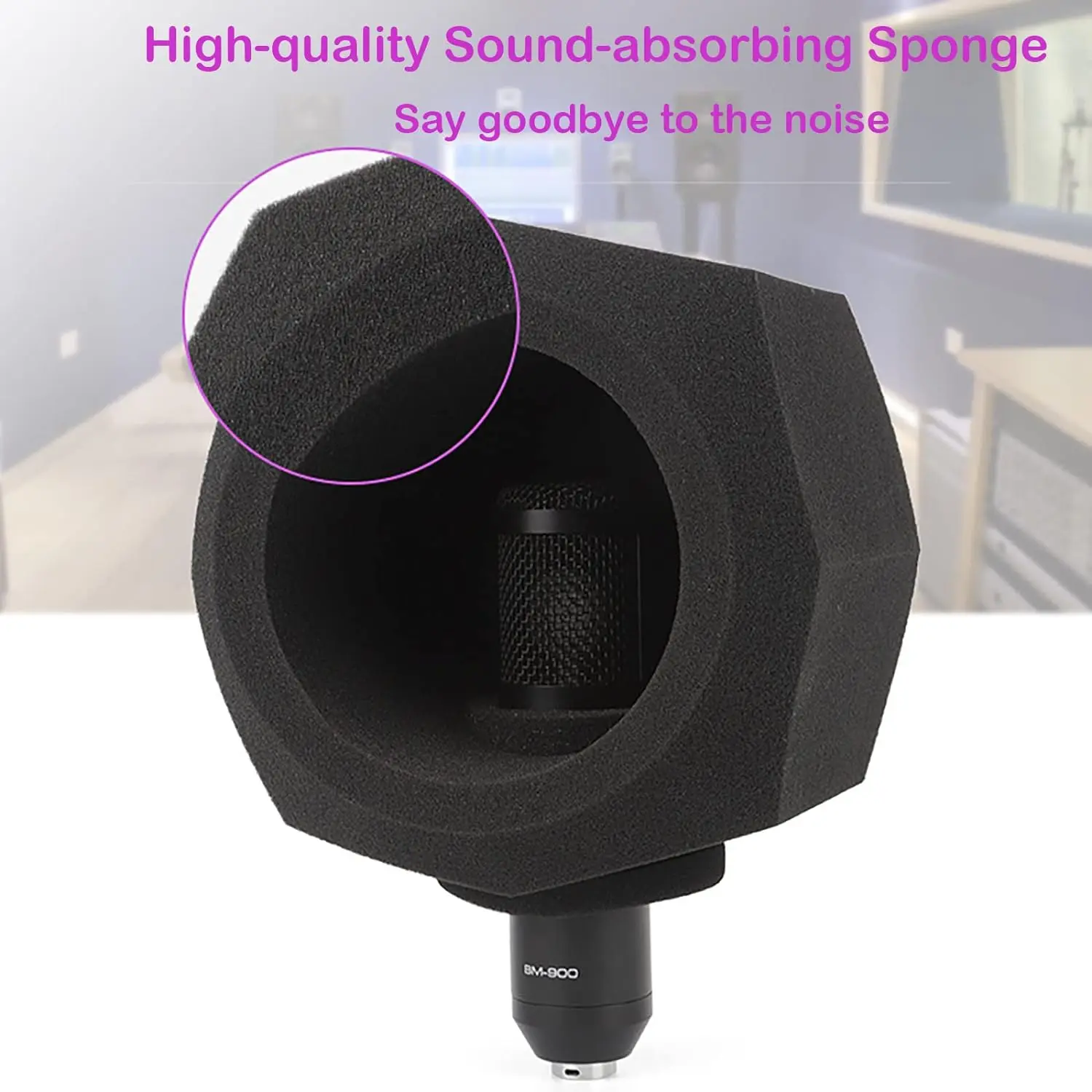 G-MARK F2 Microphone Wind Shield Pop Filter Isolation Ball Acoustic For Record Studios Mic