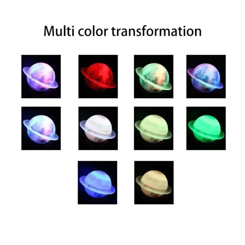 Saturn Ring Bluetooth Speaker Planet Light Desktop Night Light Creative Decoration Birthday Gift Subwoofer Portable Sound System