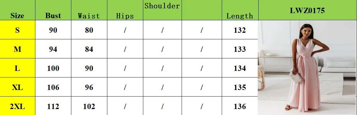 Elegantes, einfarbiges, ärmelloses, bodenlanges Bankettkleid mit V-Ausschnitt.