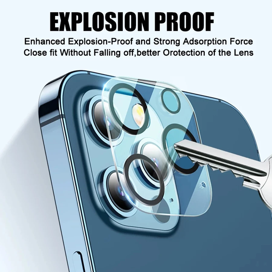 50Pcs Camera Tempered Glass For iPhone 11 12 Pro Max Mini Full Cover Lens Screen Protector For iPhone 13 Pro Max Protective Film