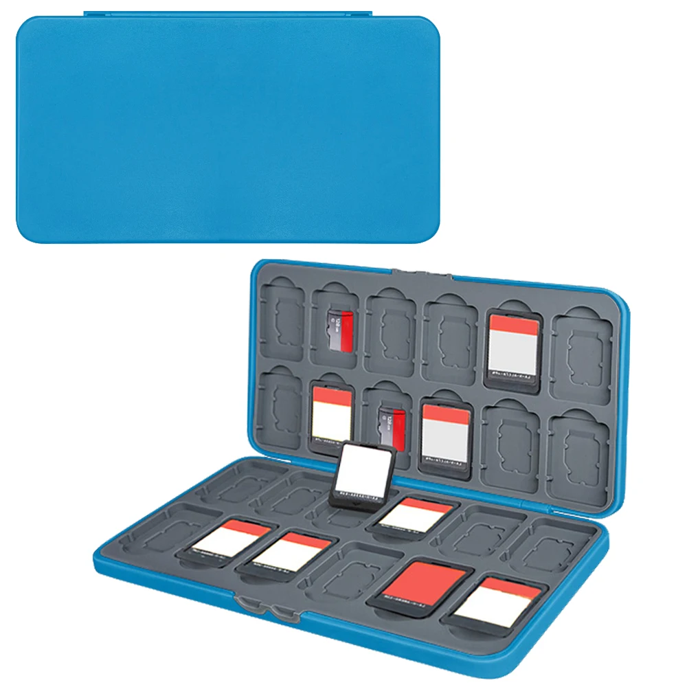 Compact Game Card Storage Box with 24 Game and Micro SD Slots