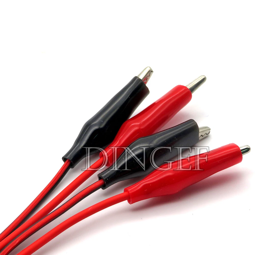 1Meter electrical Alligator Clips cable Jumper Wire DIY Test Leads Double-ended Crocodile Test Clips cords Roach for multimeter