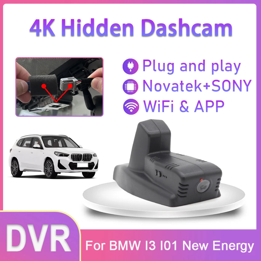 

Видеорегистратор автомобильный, 4K, 2160P, Wi-Fi, для BMW I3 I01