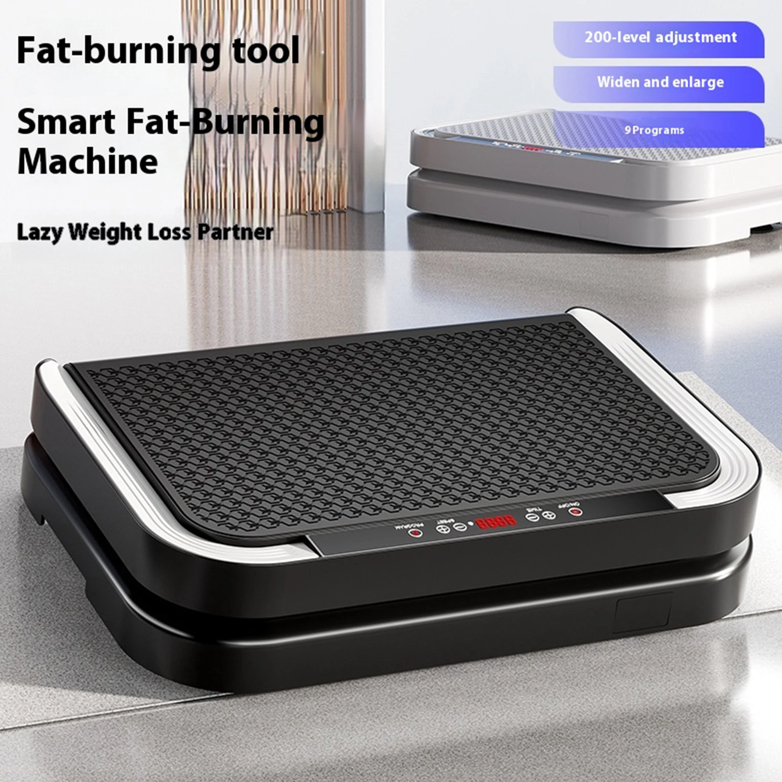 진동 플레이트 머신 200단계 속도 레벨 블루투스 스피커 복부 운동 기구 지방 연소 체중 감량 홈 피트니스 짐