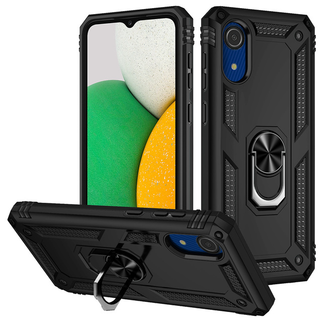 Shockproof Armor Case for Samsung A03 Core A03S A02S Ring Stand Phone Back Cover for Galaxy M52 M32 M12 M02S F52 F22 F12