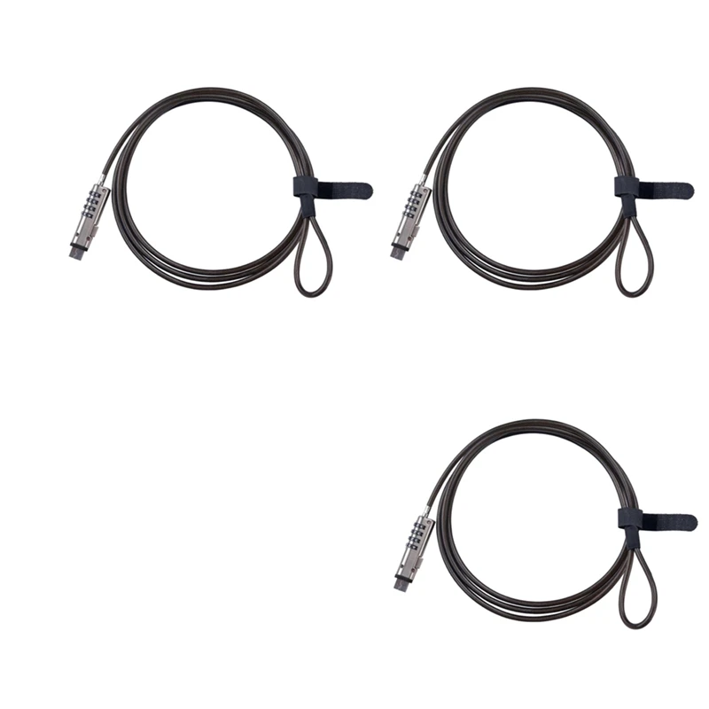 

Hot-3X 4 Digital Universal Lock USB Laptop Security Cable Lock For Computer