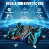 Remote Control Cars for Double Sided Rotating Light Music Four-Wheel Drive Off-Road Racing Toy Racing RC Stunt Car Toy for Kids 2