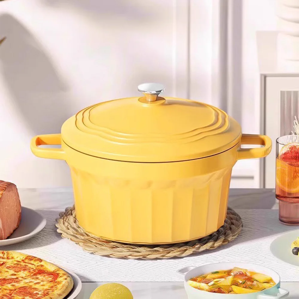 BAQIANHANG Induction Cooker Water Pot - Ceramic Heat-Resistant Pot 20cm 25cm for Induction Cooker Yellow - 1 Pot, Two-Handed Pot BAQIANHANG Induction Cooker Water Pot - Ceramic Heat-Resistant Pot 20cm 25cm for Induction Cooker Yellow - 1 Pot, Two-Handed Pot