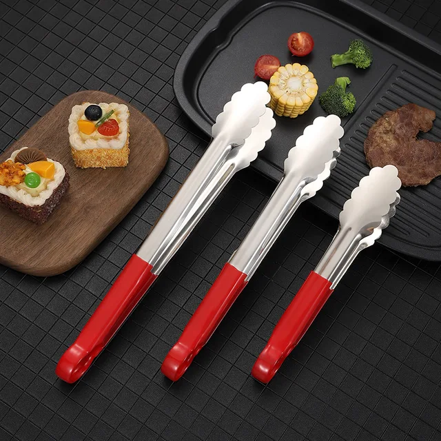 Szilikon Ételek Nem Csúszás Főző Klip Rozsdamentes Acél Méretezés Elleni Megvastagodott Bilincs Bbq Saláta Szerszámok Grill Konyhai Kiegészítők