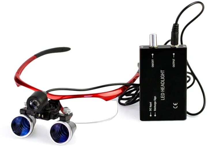 2.5X Mèche Loupes dentaires, jumelles de dentiste, opération