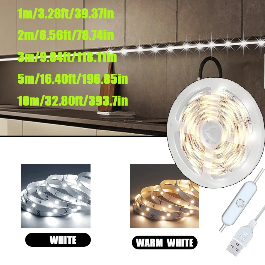 Versatile LED Strip Lights with Button Control – USB Powered, Multi-length Options