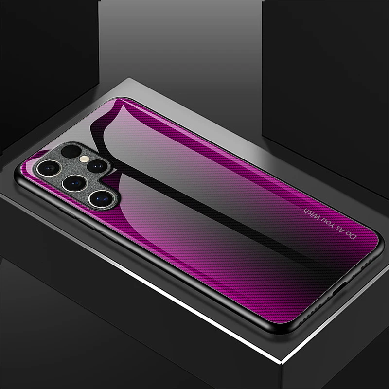 thumbnail image 1 of Funda de vidrio templado de lujo para Samsung Galaxy S24 Ultra S23 S22 Ultra S21 Plus A54 5G A53 A52S A14 A34 S20 FE, 1 of 5