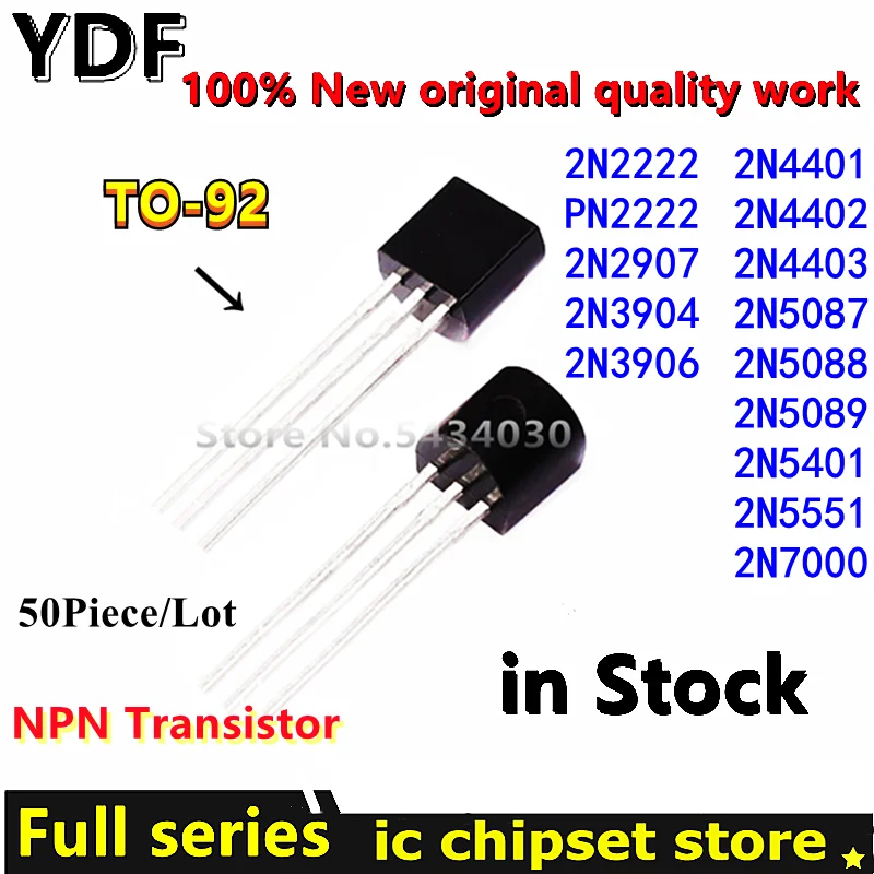 50 Transistors 2N4401 4401 TO-92 In-line NPN Power Transistor | Philippines - Foto 2