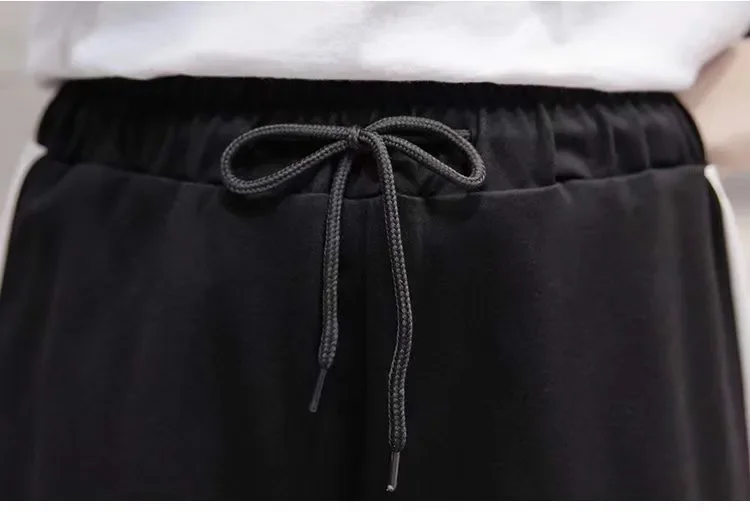 Women Drawstring Sport Shorts Casual Wide Leg Shorts Female High Waist Loose Casual Street Elastic Waist Women's Clothing