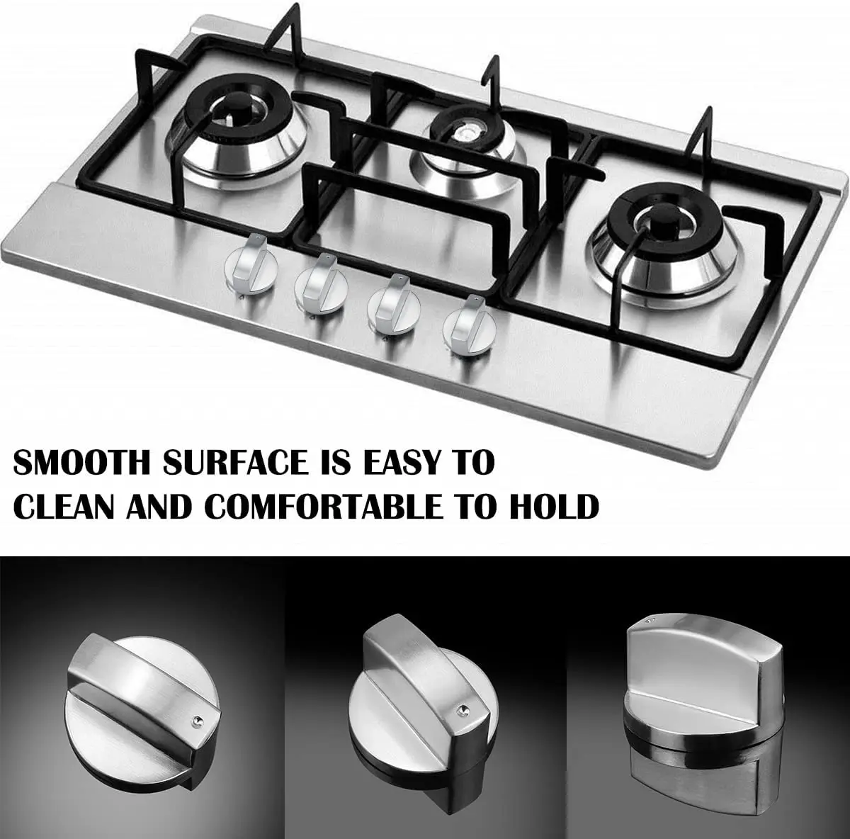 Stove Control Knobs 2Pcs 6/8mm Gas Hob Knob Metal Range Burner Switch Button Zinc Alloy Knobs Replacement for Cooktop Stove Oven gas stove control knobs