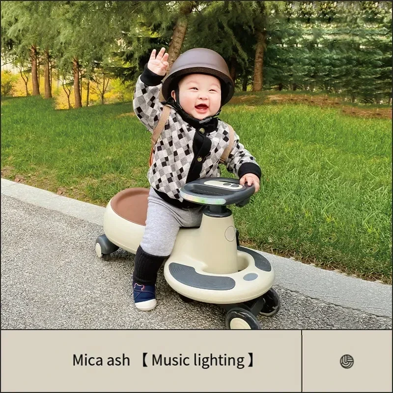 

Children's Twister Car Baby Walker Silent Wheel Anti-rollover Yo-yo Car 1-8 Years Old Baby Twist Scooter Sliding Swing Toy Car