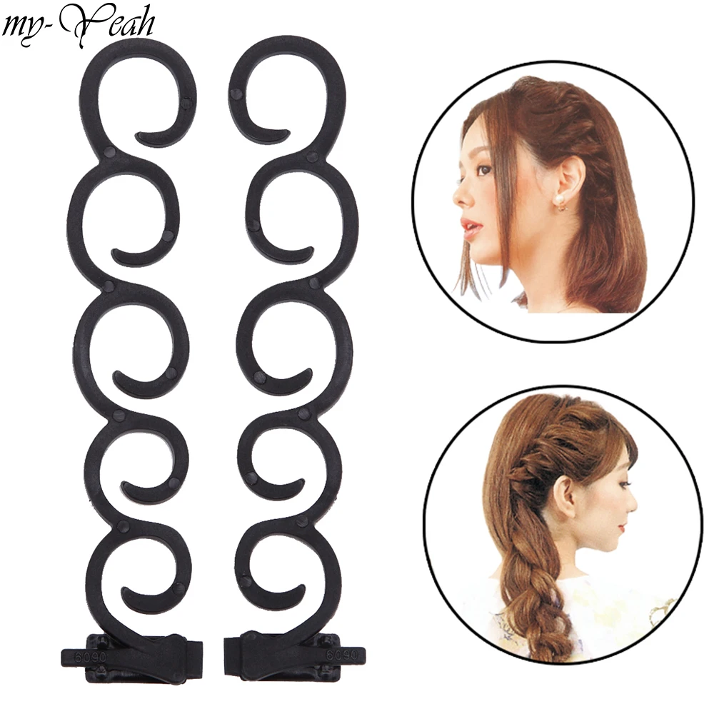 2pcs/set French Hair Braiding Tool Hair Twist Braider With Hook Edge Curler  Styling Diy Accessories Diy Home - Braiders - AliExpress