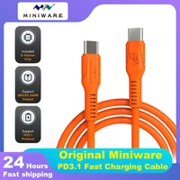 Miniware PD3.1 240W USB C to C Cable 5A Fast Charging Cable for TS101 MHP50 Smart Phone Earset Type-C Fast Charge Cable 1M 1