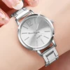 Fashion Women Watches Simple Steel Band Ladies Analog Quartz Watch Reloj Mujer Girls Clock Gift 3