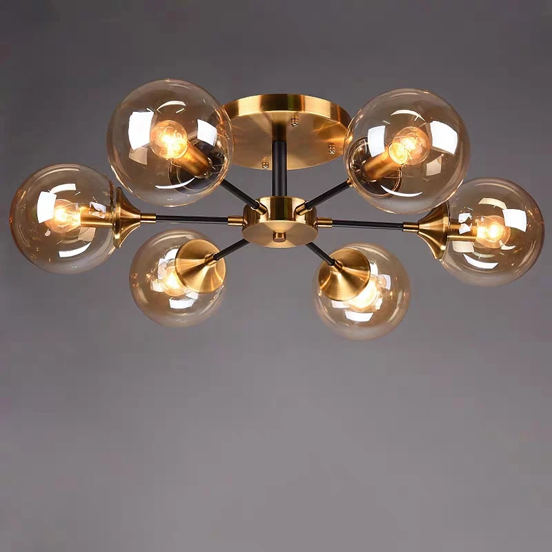 LED Chandelier Ceiling Chandelier LED Pendant Light Nordic Simple Glass Chandelier for Living Room Bedroom
