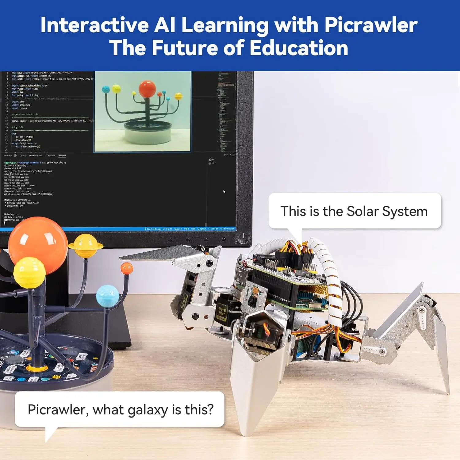 AI Robot Kit for Raspberry Pi with Voice Control, Video Recognition, App & FPV Camera, Python/Scratch Coding (RPi Not Included) 2
