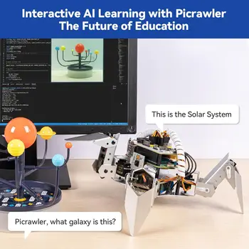 AI Robot Kit for Raspberry Pi with Voice Control, Video Recognition, App & FPV Camera, Python/Scratch Coding (RPi Not Included) 2