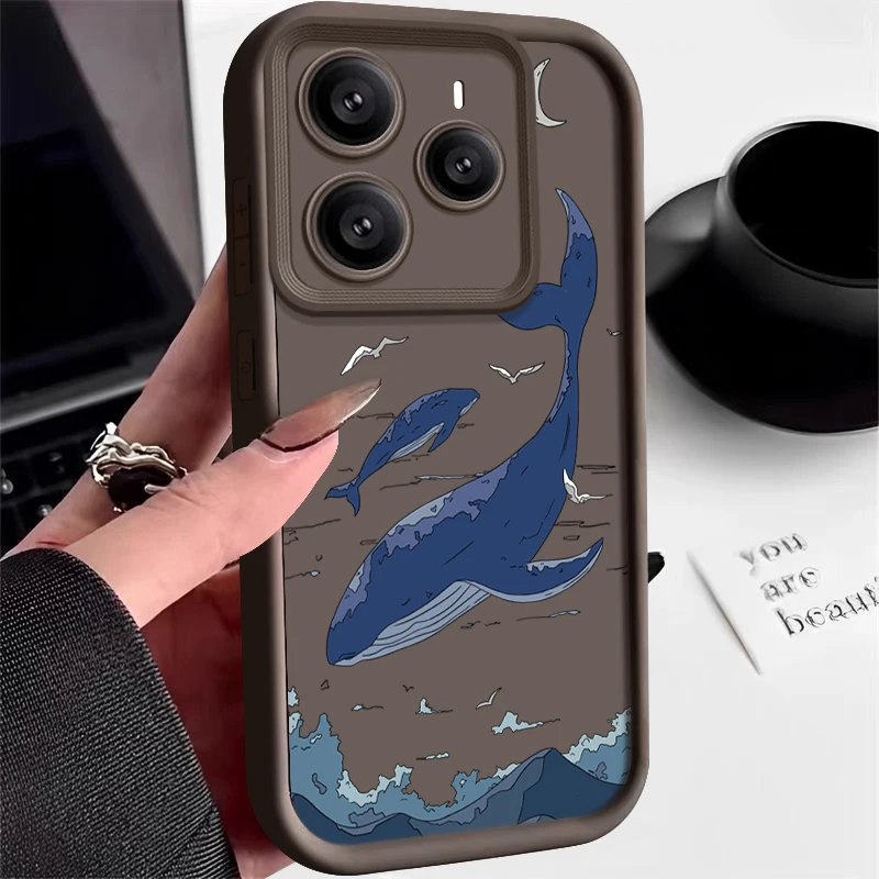 Ocean Animals Shark and Dolphin Design TPU Phone Case