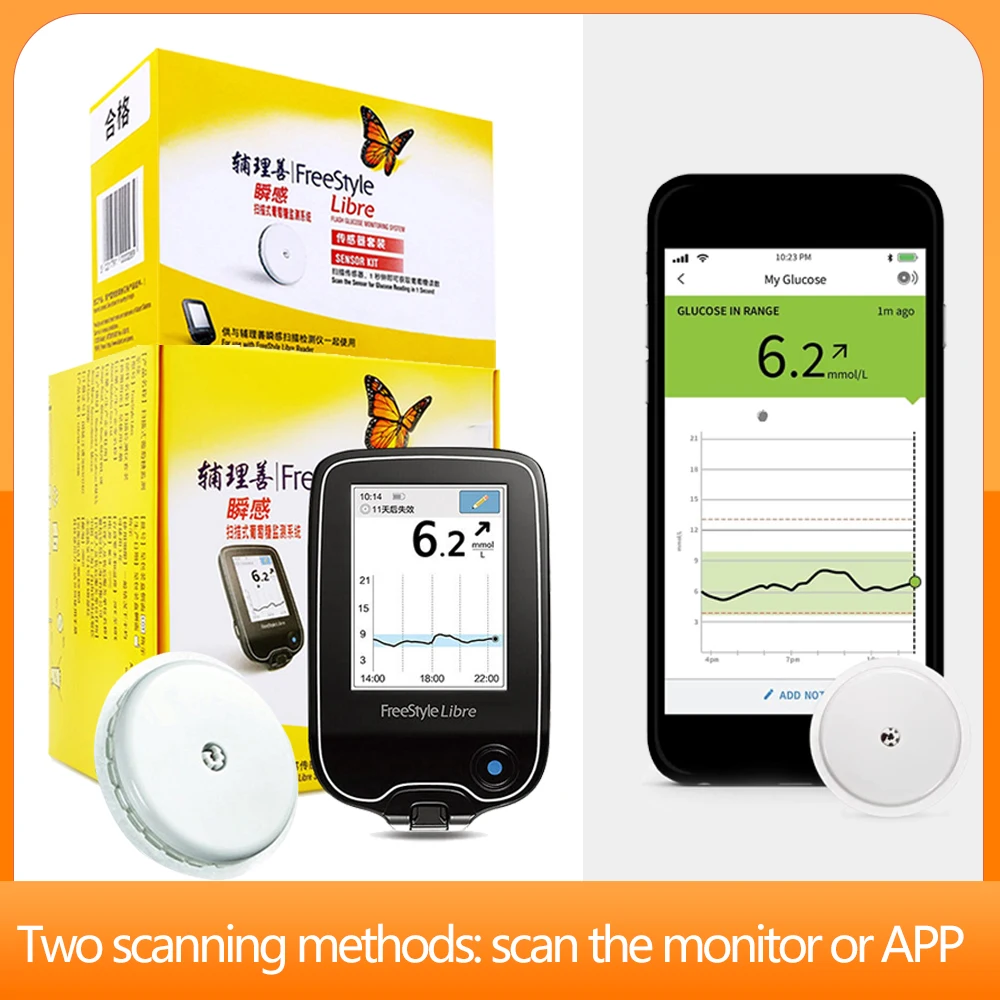 Freestyle libre sensor tester 24h continuous blood glucose monitor