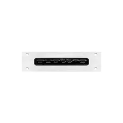 Premium Gloss Black 4 - Ring Car Emblem 315mm x 230mm - Front and Rear Badge Sticker (Quattro)